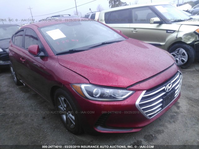 5NPD84LF9JH219187 - 2018 HYUNDAI ELANTRA SEL/VALUE/LIMITED RED photo 1