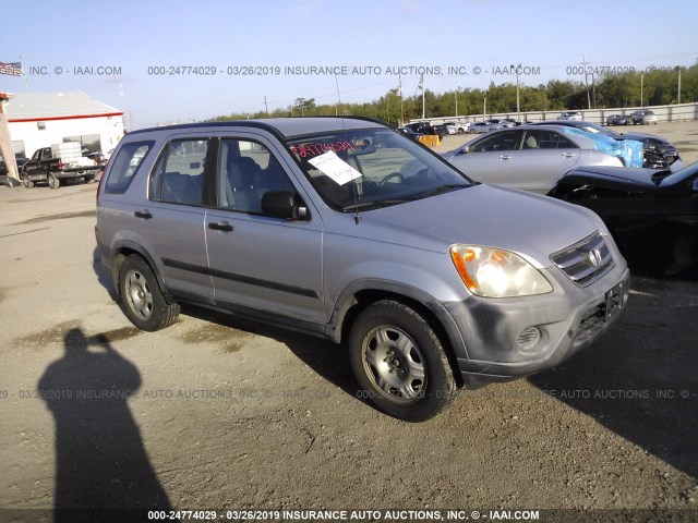 JHLRD68516C007323 - 2006 HONDA CR-V LX SILVER photo 1