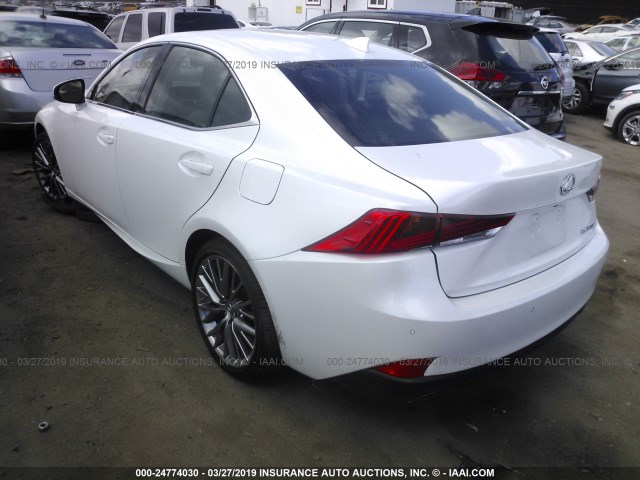 JTHBA1D28K5084421 - 2019 LEXUS IS 300 WHITE photo 3