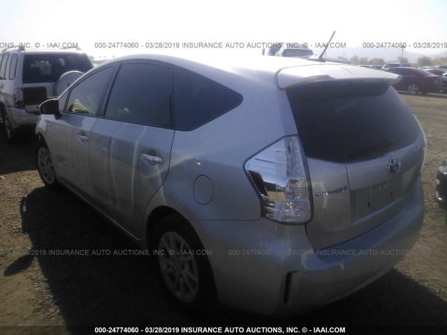 JTDZN3EU9D3252033 - 2013 TOYOTA PRIUS V SILVER photo 3