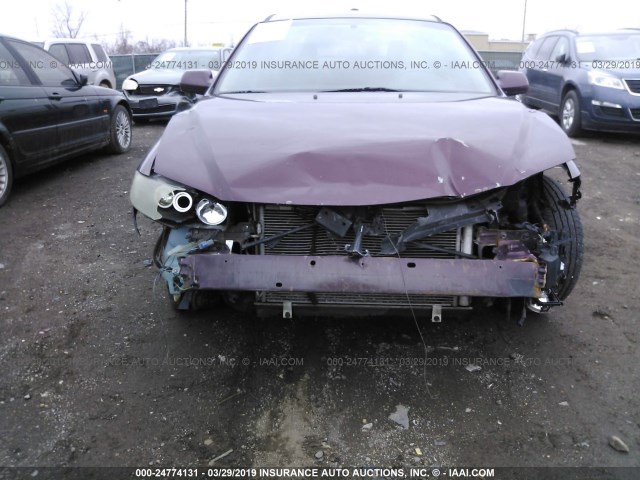 1YVHP80D765M32932 - 2006 MAZDA 6 S RED photo 6