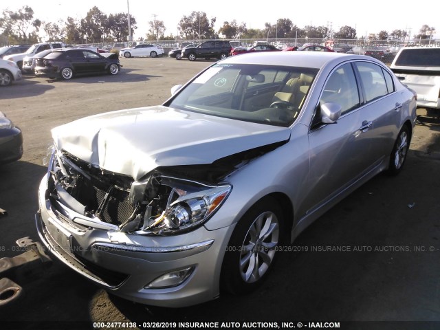 KMHGC4DD0CU167168 - 2012 HYUNDAI GENESIS 3.8L SILVER photo 2