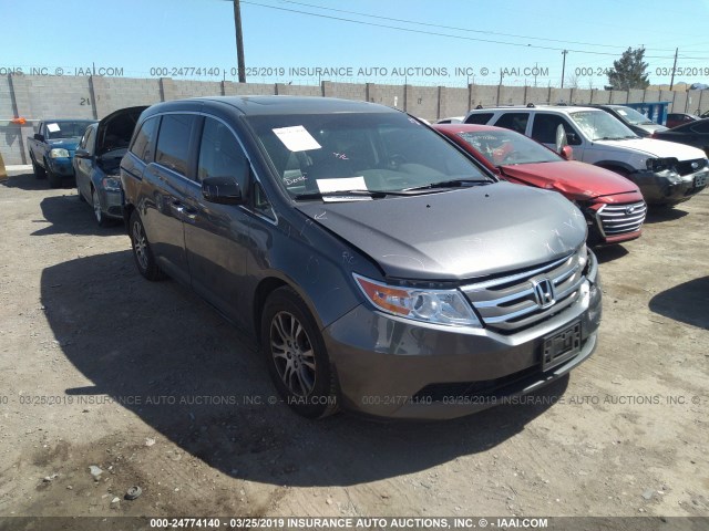 5FNRL5H6XCB089604 - 2012 HONDA ODYSSEY EXL GRAY photo 1