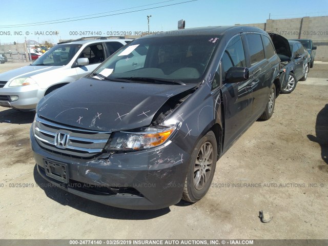 5FNRL5H6XCB089604 - 2012 HONDA ODYSSEY EXL GRAY photo 6