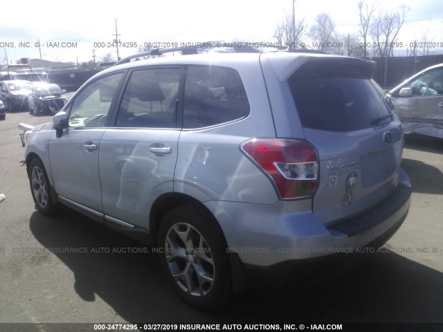 JF2SJAWC2FH556092 - 2015 SUBARU FORESTER 2.5I TOURING GRAY photo 3