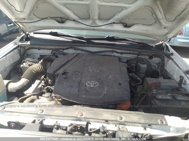 3TMJU62N97M033462 - 2007 TOYOTA TACOMA DOUBLE CAB PRERUNNER WHITE photo 10