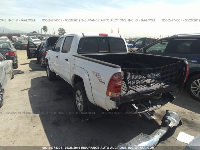 3TMJU62N97M033462 - 2007 TOYOTA TACOMA DOUBLE CAB PRERUNNER WHITE photo 3