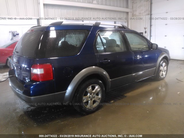 1FMZK05166GA42204 - 2006 FORD FREESTYLE SEL BLUE photo 4