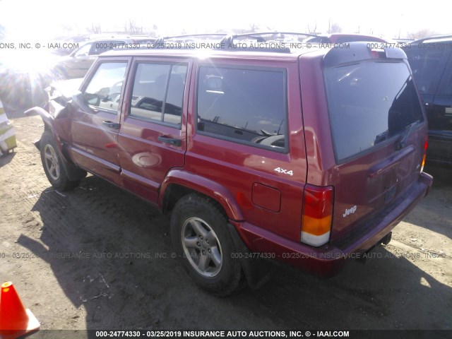 1J4FJ68S5WL172431 - 1998 JEEP CHEROKEE SPORT/CLASSIC RED photo 3