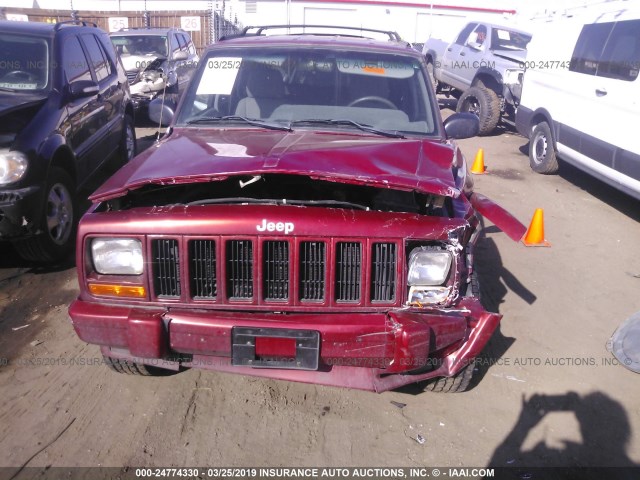 1J4FJ68S5WL172431 - 1998 JEEP CHEROKEE SPORT/CLASSIC RED photo 6