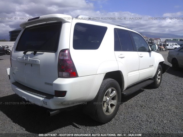 JTEBT14R948013959 - 2004 TOYOTA 4RUNNER SR5/SPORT WHITE photo 4