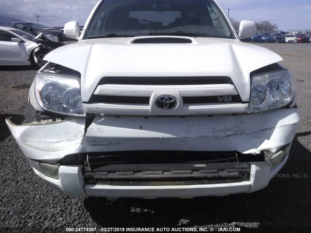 JTEBT14R948013959 - 2004 TOYOTA 4RUNNER SR5/SPORT WHITE photo 6