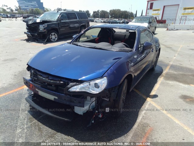 JF1ZNAA16G9707556 - 2016 TOYOTA SCION FR-S BLUE photo 2