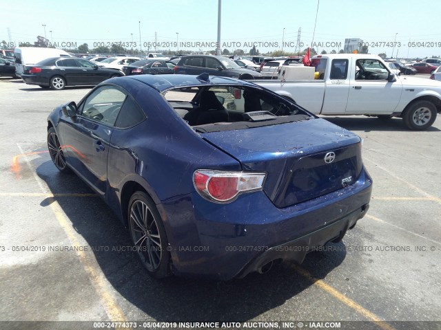 JF1ZNAA16G9707556 - 2016 TOYOTA SCION FR-S BLUE photo 3