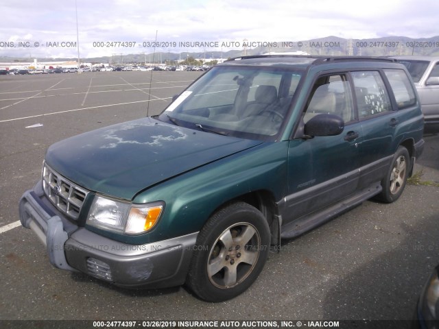 JF1SF6557WH755404 - 1998 SUBARU FORESTER S GREEN photo 2