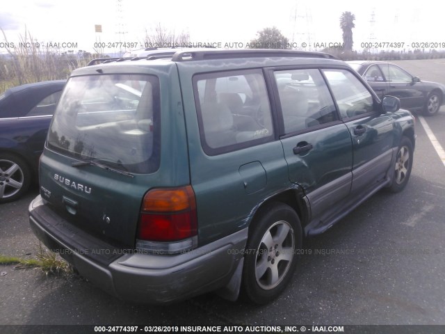 JF1SF6557WH755404 - 1998 SUBARU FORESTER S GREEN photo 4