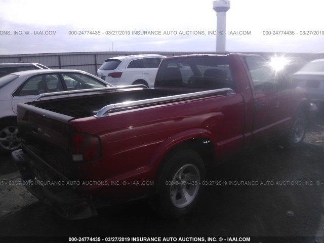 1GCCS145428175584 - 2002 CHEVROLET S TRUCK S10 RED photo 4