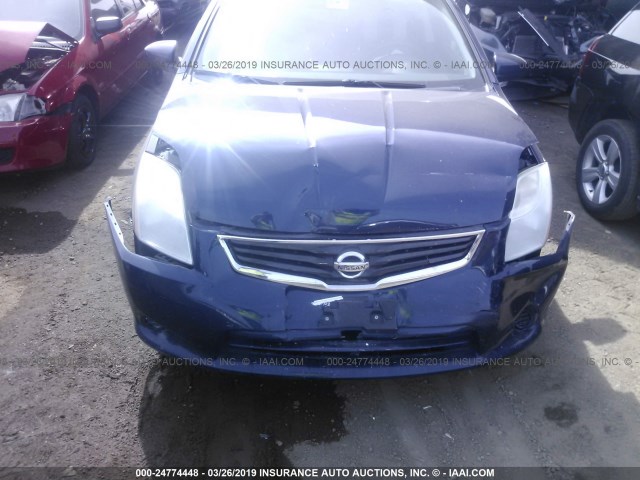 3N1AB6AP2CL698103 - 2012 NISSAN SENTRA 2.0/2.0S/SR/2.0SL 蓝色 照片 6