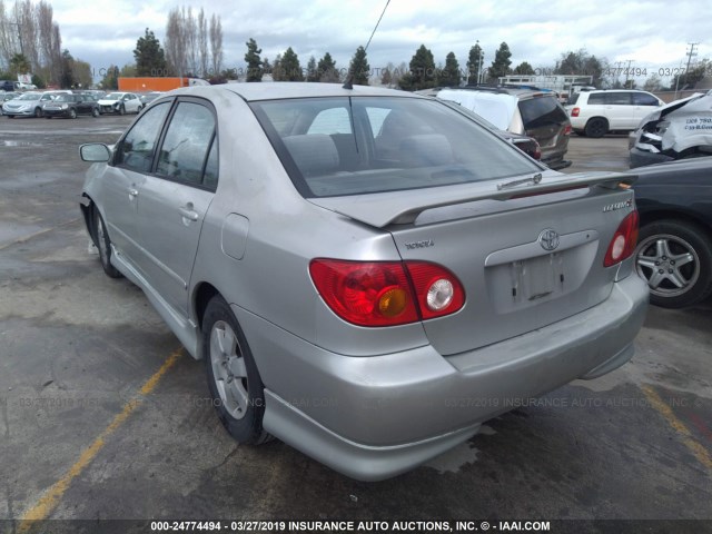 1NXBR32E33Z122949 - 2003 TOYOTA COROLLA CE/LE/S SILVER photo 3