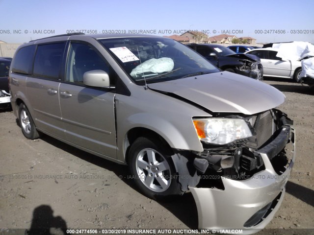 2C4RDGCG1DR552339 - 2013 DODGE GRAND CARAVAN SXT TAN photo 1