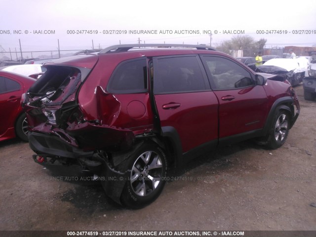 1C4PJMBS1GW194756 - 2016 JEEP CHEROKEE TRAILHAWK 栗色 照片 4