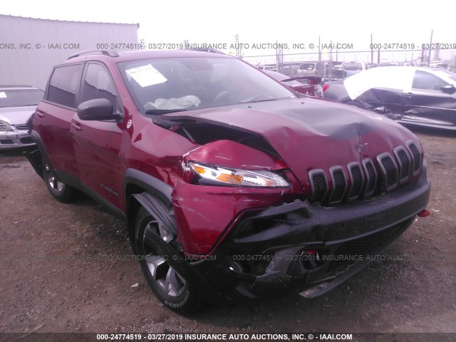 1C4PJMBS1GW194756 - 2016 JEEP CHEROKEE TRAILHAWK MAROON photo 6