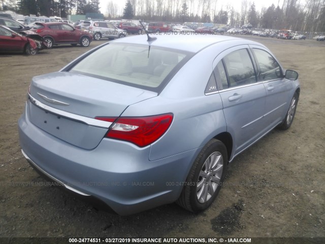 1C3CCBBBXCN239386 - 2012 CHRYSLER 200 TOURING BLUE photo 4