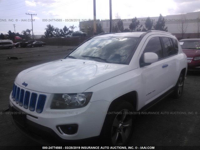 1C4NJDEB0GD545557 - 2016 JEEP COMPASS LATITUDE WHITE photo 2