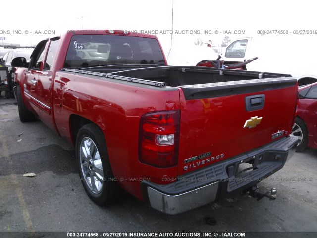 1GCRCSE07CZ311248 - 2012 CHEVROLET SILVERADO C1500 LT RED photo 3