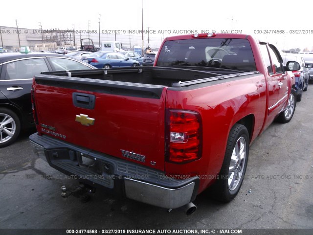 1GCRCSE07CZ311248 - 2012 CHEVROLET SILVERADO C1500 LT RED photo 4