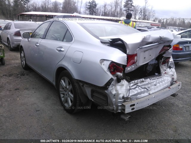 JTHBJ46G272042734 - 2007 LEXUS ES 350 SILVER photo 3