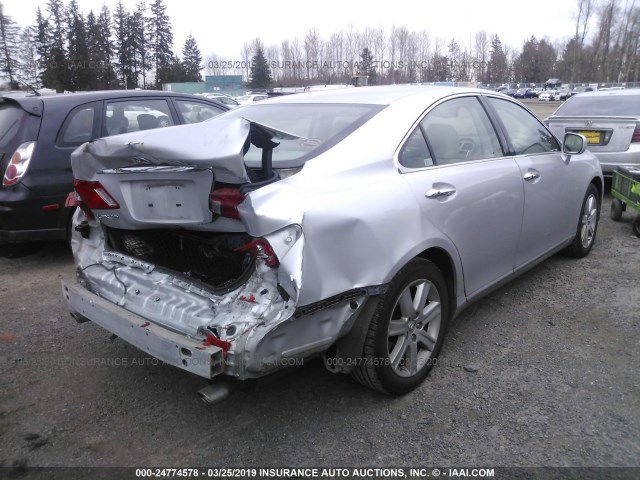 JTHBJ46G272042734 - 2007 LEXUS ES 350 SILVER photo 4