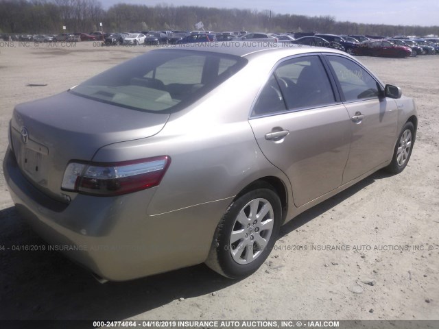 JTNBB46K673001502 - 2007 TOYOTA CAMRY NEW GENERAT HYBRID GOLD photo 4