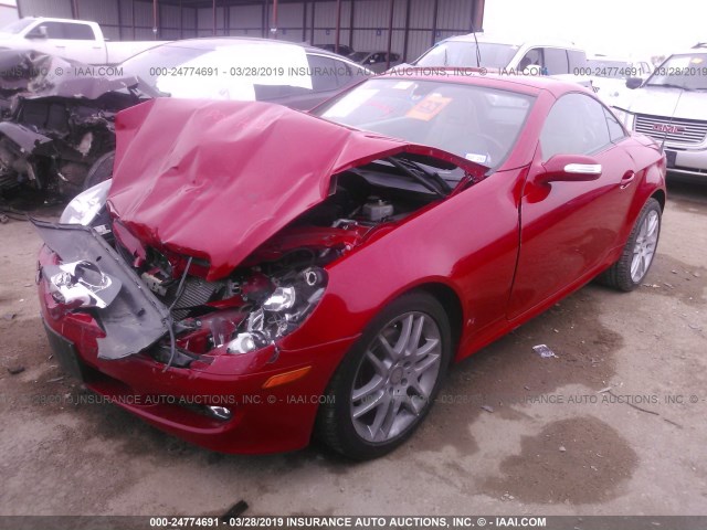 WDBWK54F08F173797 - 2008 MERCEDES-BENZ SLK 280 RED photo 2