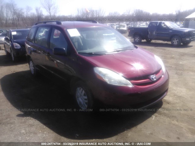 5TDZK23C89S267447 - 2009 TOYOTA SIENNA CE/LE BURGUNDY photo 1