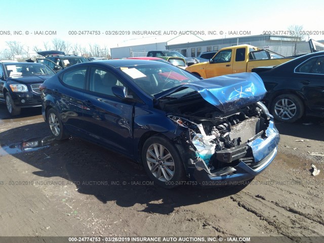 5NPDH4AE2FH593058 - 2015 HYUNDAI ELANTRA SE/SPORT/LIMITED BLUE photo 1