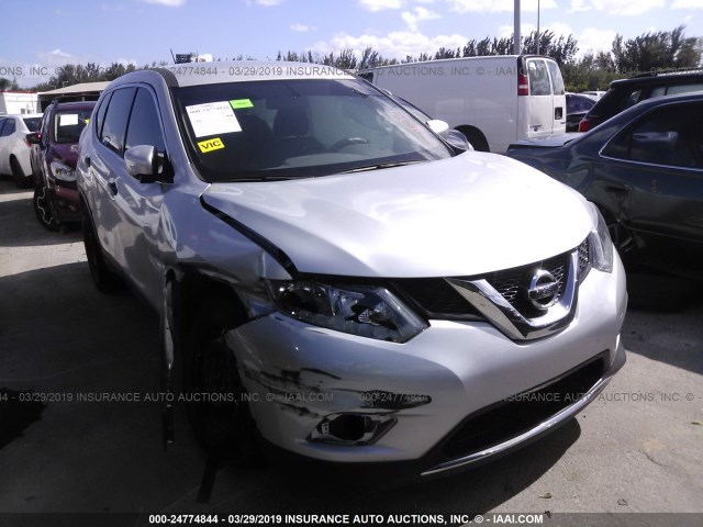 JN8AT2MTXGW002670 - 2016 NISSAN ROGUE S/SL/SV SILVER photo 1