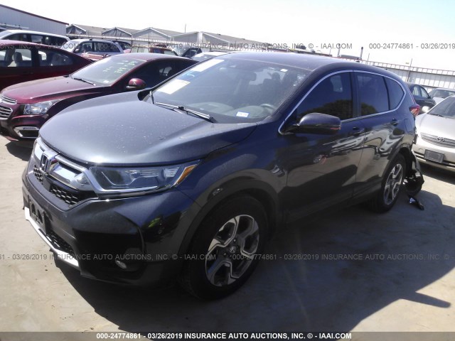 7FARW1H80JE049485 - 2018 HONDA CR-V EXL BLACK photo 2