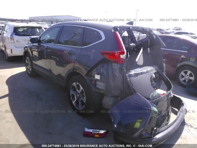 7FARW1H80JE049485 - 2018 HONDA CR-V EXL BLACK photo 3