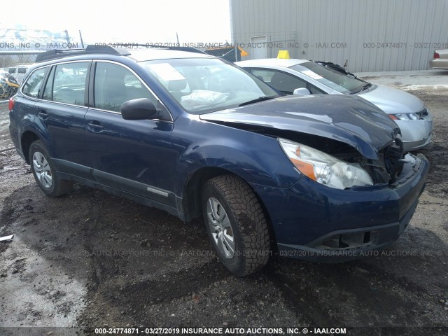 4S4BRBAC3B1336043 - 2011 SUBARU OUTBACK 2.5I BLUE photo 1