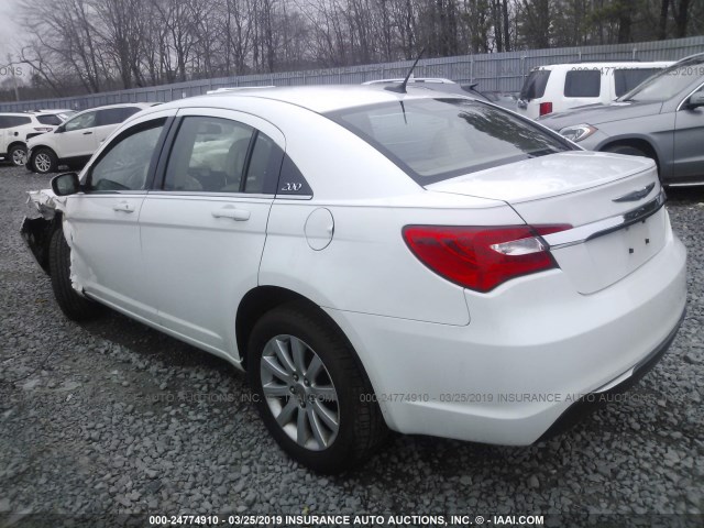 1C3CCBBG8CN107173 - 2012 CHRYSLER 200 TOURING WHITE photo 3