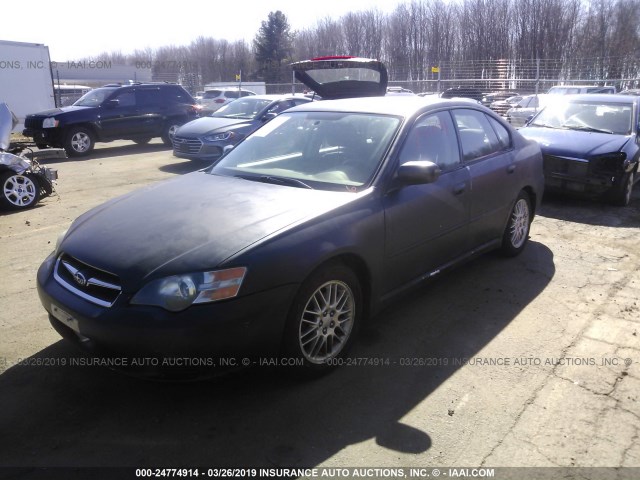 4S3BL616057207136 - 2005 SUBARU LEGACY 2.5I BLACK photo 2