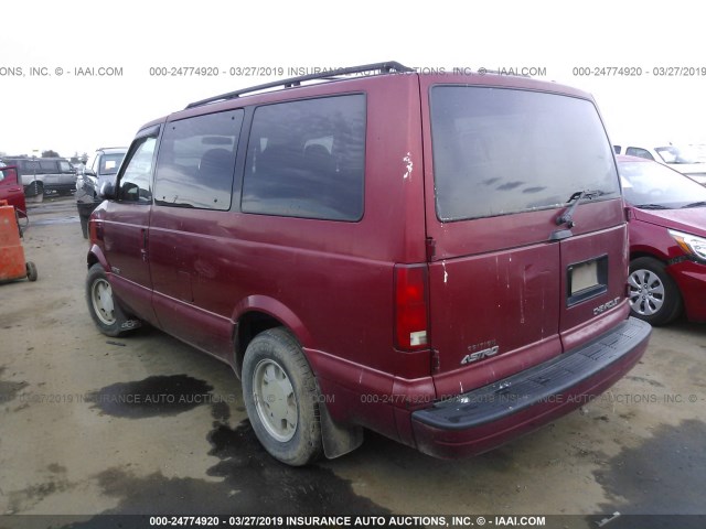 1GNDM19W5WB203280 - 1998 CHEVROLET ASTRO RED photo 3