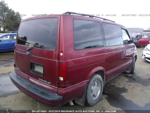 1GNDM19W5WB203280 - 1998 CHEVROLET ASTRO RED photo 4