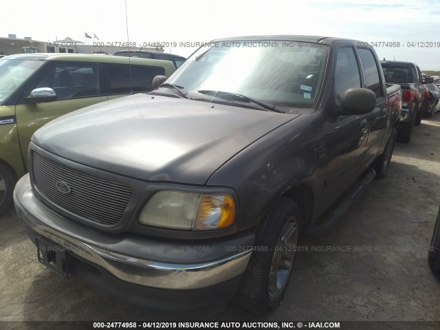 1FTRW07673KA67252 - 2003 FORD F150 SUPERCREW GRAY photo 2