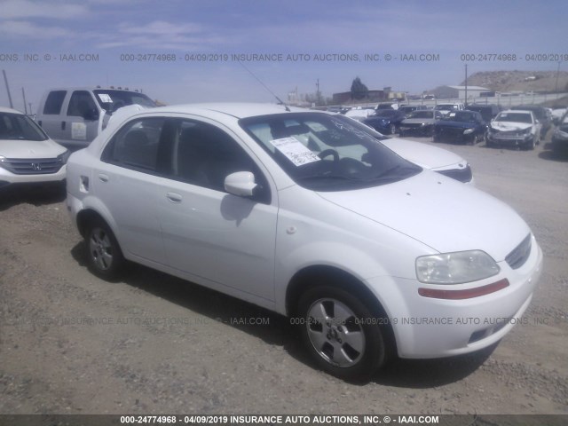 KL1TD56606B528491 - 2006 CHEVROLET AVEO LS WHITE photo 1