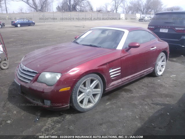 1C3AN69L85X025785 - 2005 CHRYSLER CROSSFIRE LIMITED RED photo 2