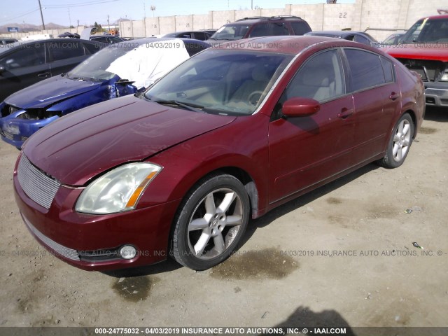 1N4BA41E36C815099 - 2006 NISSAN MAXIMA SE/SL RED photo 2