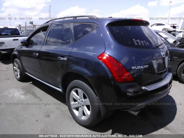 JN8AZ08W66W518031 - 2006 NISSAN MURANO SL/SE/S BLUE photo 3