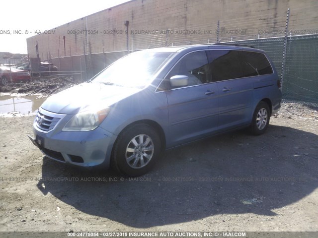 5FNRL38658B106370 - 2008 HONDA ODYSSEY EXL Light Blue photo 2